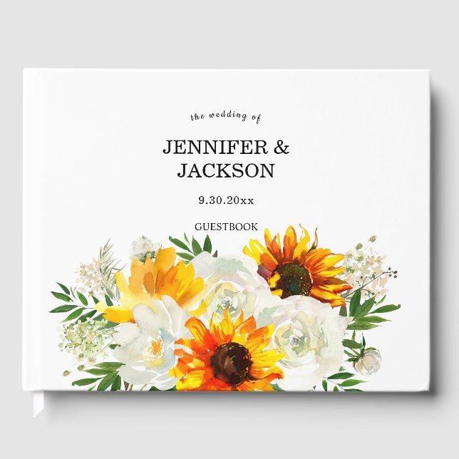 Livre D'or Fleur de tournesol - Blanc (Recto)