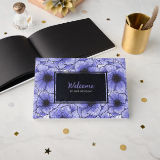 Livre D'or Fleur sauvage d'anémones violettes G602