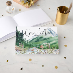 Livre D'or Fleur sauvage de montagne rustique   Mariage Boho