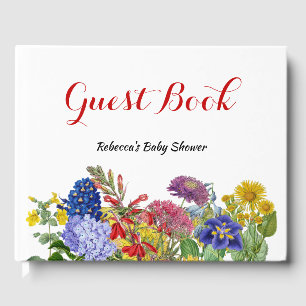 Livre D'or Fleur sauvage en Fleur Whimsical Baby shower flora