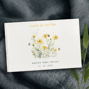 Livre D'or Fleur sauvage Jaune doux comme Baby shower neutre