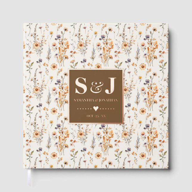 Livre d'or Fleur sauvage Mariage (Recto)