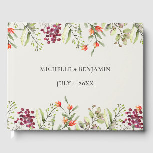 Livre D'or Fleur sauvage Meadow Ecru Mariage