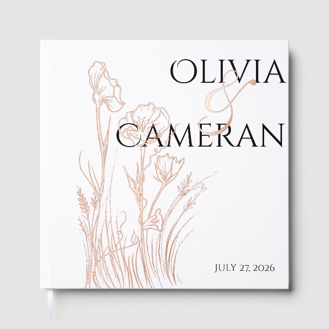 Livre D'or Fleur sauvage moderne (Recto)