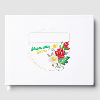 Livre d'or floral Bloom with Grace – Élégant événe