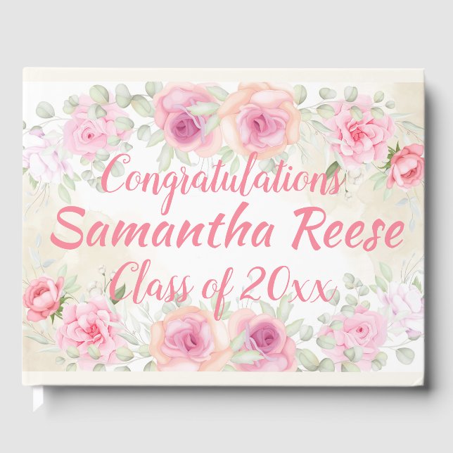 Livre d'or Floral Graduation (Recto)