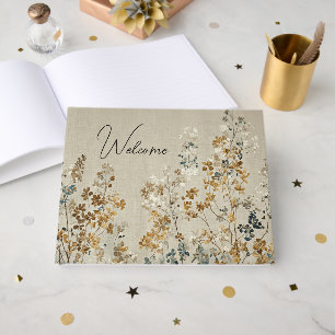 Livre D'or floral prairie ambre