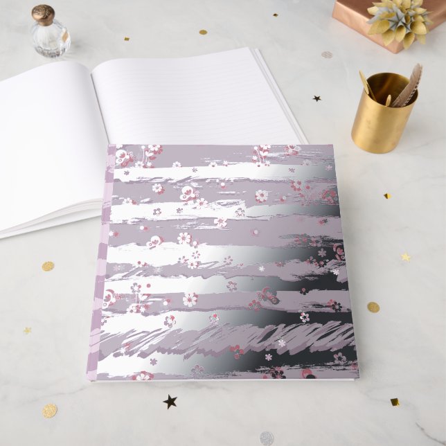 Livre D'or Foil Guestbook – Butterfly Garden (Recto ouvert)