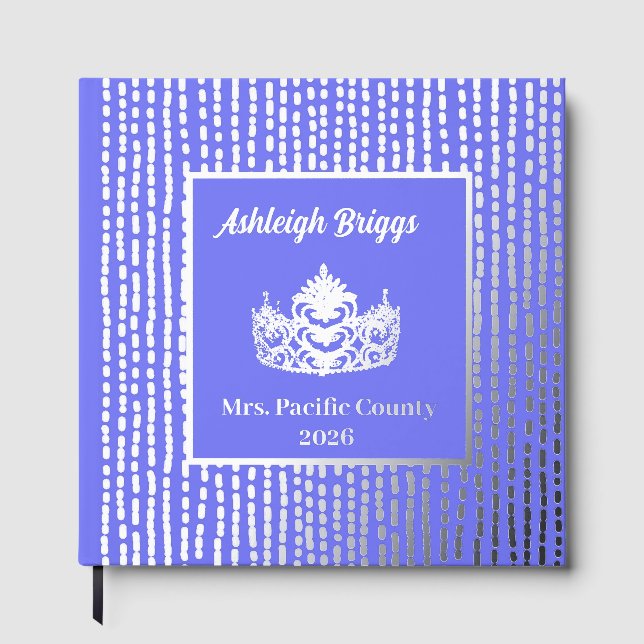 Livre D'or Foil Pageant Crown Photo Scrapbook avec texte avan (Recto)