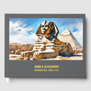 Livre D'or Foil Sphinx Egypte Cairo Giza aquarelle voyage