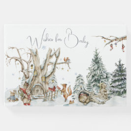 Livre D'or Forêt forestière d'hiver | BABY SHOWER