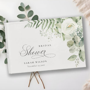 Livre D'or Fougère Eucalyptus Verdure Feuillage Enterrement d