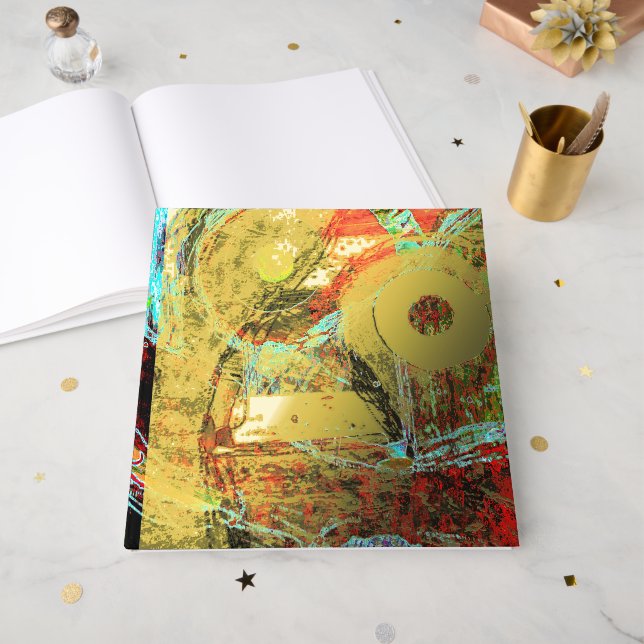 Livre D'or Frequency Serpent Abstract Energy Foil Guest Book (Recto ouvert)