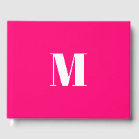 Fuchsia rose chaud moderne monogramme personnalisé