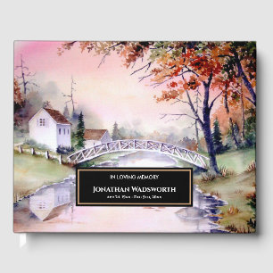 Livre D'or Funérailles Arched Bridge Nouvelle-Angleterre Pays
