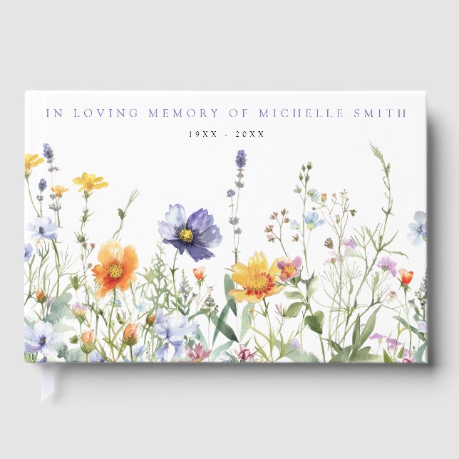 Livre D'or Funérailles fleurs sauvages (Recto)