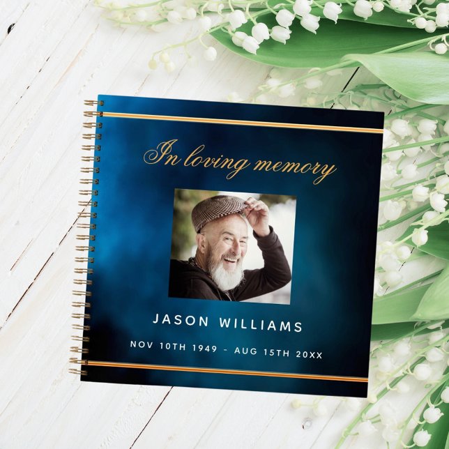 Livre d'or funérailles funéraire bleu ciel photo (Créateur téléchargé)