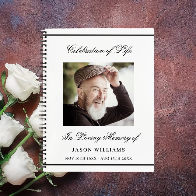 Livre d'or funérailles simple photo (Créateur téléchargé)