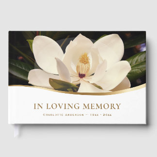 Livre d'or funéraire Magnolia blanche