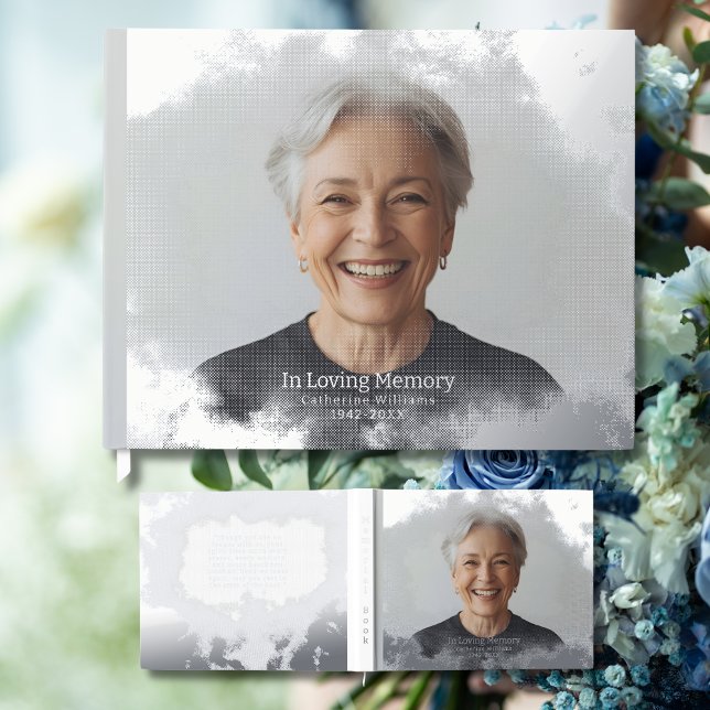 Livre d'or Funeral Clouds Argent Foil Livre d'or (Créateur téléchargé)