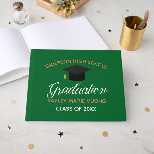 Livre D'or Garder l'autographe de graduation en or vert 2025
