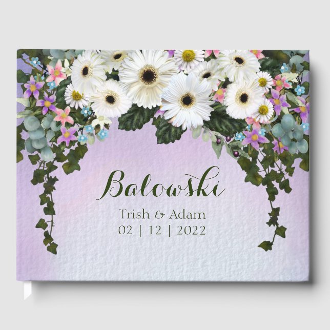 Livre D'or Gerbera Daisies Mariage de swag (Recto)