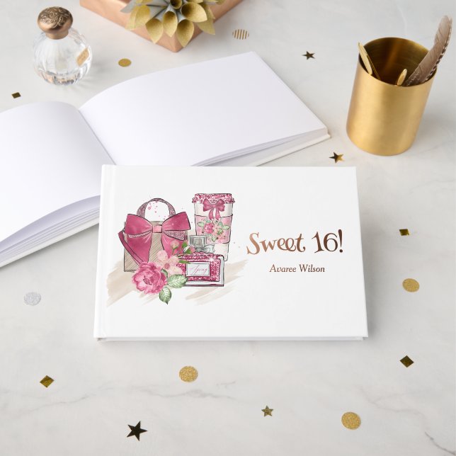 Livre D'or Girly Sweet 16 ! (Recto ouvert)