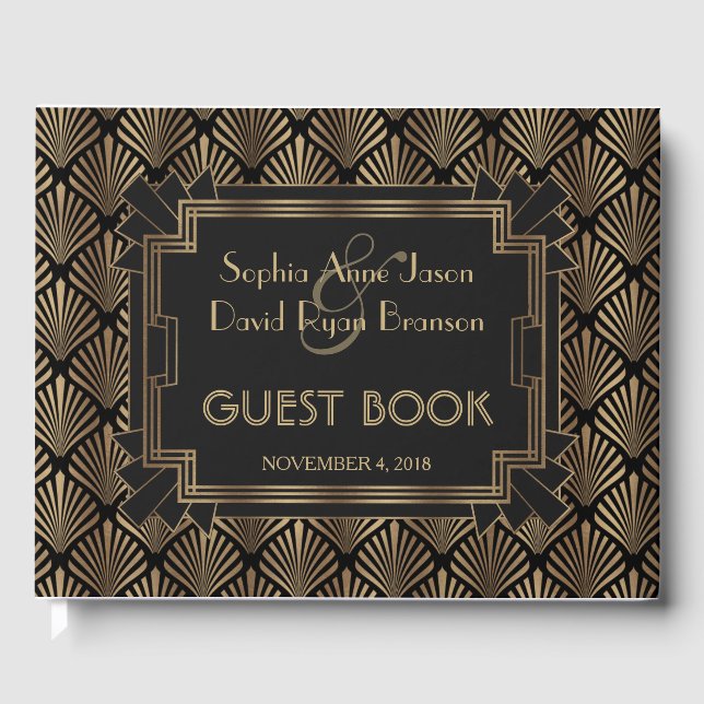 Livre D'or Glam Roaring Mariage des années 1920 (Recto)
