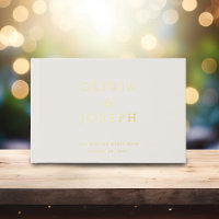 Gold Foil Mariage Ivoire personnalisé
