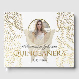Livre D'or Gold Photo Quinceanera Anniversaire