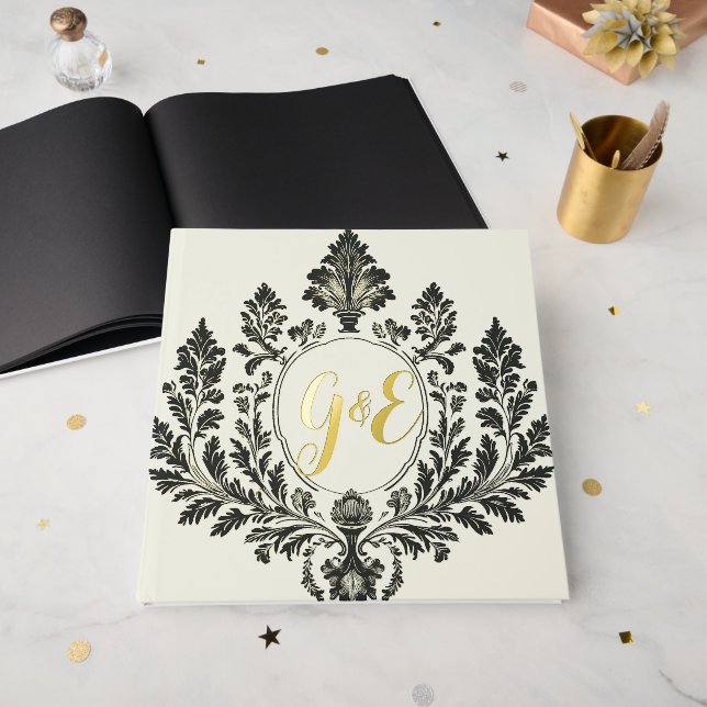 Livre D'or Golden Acanthus Elegance, (Recto ouvert)
