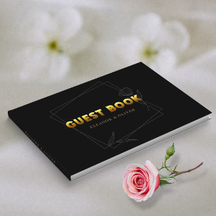Livre D'or Golden Memories : Elegant Black & Gold Mariage