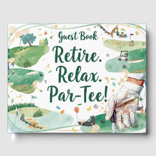 Livre D'or Golf de la retraite thème aquarelle golf