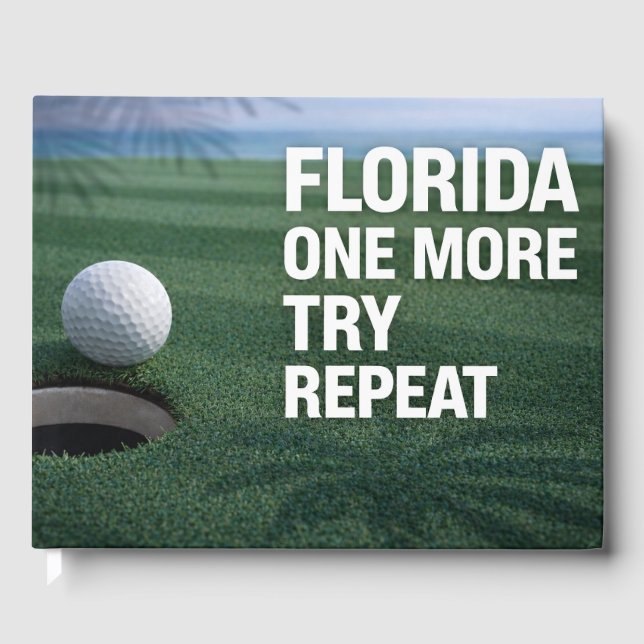 Livre D'or Golf Floride thème avec balle sur le vert  (Recto)