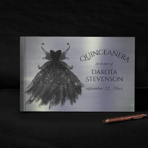 Livre D'or Gothique Fairy Black Gown   Vampy Goth Glam Sheen