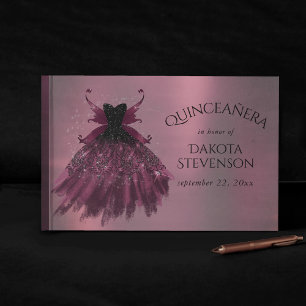 Livre D'or Gothique Fairy Fuchsia Gown   Punk Rock rose Magen