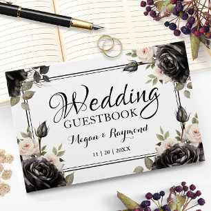 Livre D'or Gothique Noir Rose Vintage Goth Mariage Invité