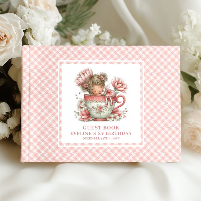 Livre D'or Graceful Fairy Girl Birthday Pink Floral Guestbook (Graceful Fairy Girl Birthday Pink Floral Guestbook)