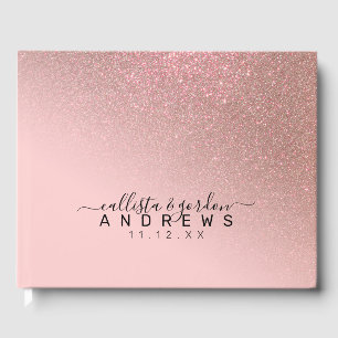 Livre D'or Gradient diagonal Rose Gold Blush Pink ombre