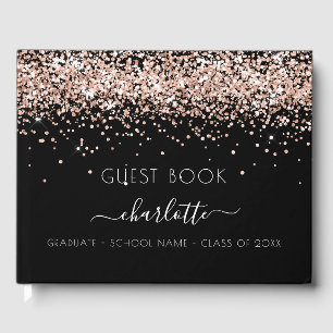 Livre D'or Graduation party noir rose or 2025
