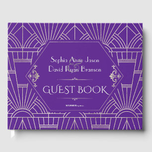 Livre D'or Grand Mariage Royal Purple Silver
