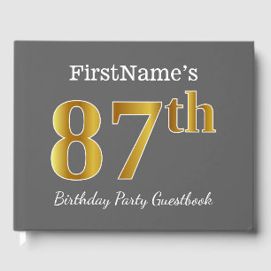Livre D'or Gray, Faux Gold 87th Birthday Party + Nom personna