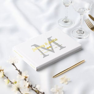 Livre D'or Gray Gold Bowtie Monogram Gay Mariage