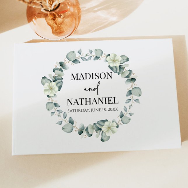 Livre D'or Green Eucalyptus Feuille Verdure Mariage botanique (Créateur téléchargé)