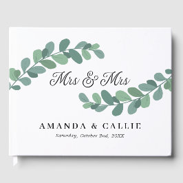 Livre D'or Greenery Branches Mme & Mme Lesbian Mariage