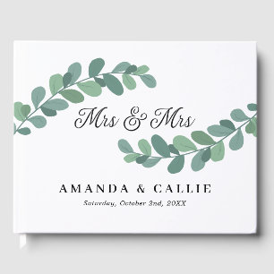 Livre D'or Greenery Branches Mme & Mme Lesbian Mariage