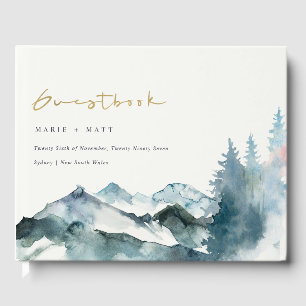 Livre D'or Gris Blush Green Blue Mountains Pine Mariage