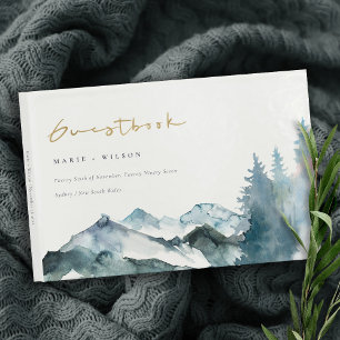 Livre D'or Gris Blush Green Blue Mountains Pine Mariage