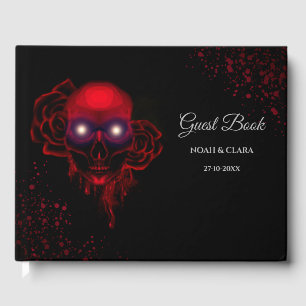 Livre D'or Halloween gothique crâne floral sombre effrayant