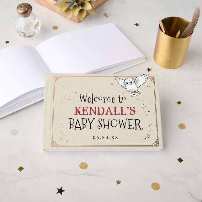 Livre D'or Harry Potter | Fête de naissance d'Hedwig (Recto ouvert)